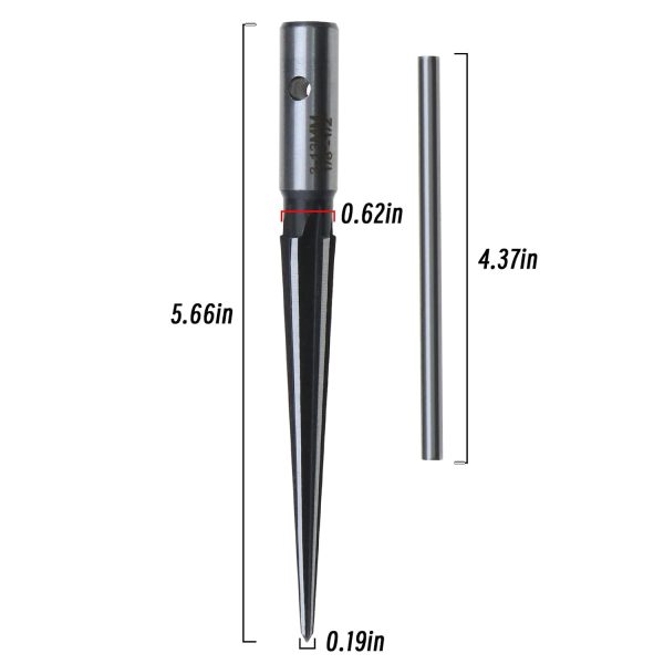 Create idea T Handle Tapered Reamer Carbon Steel Guitar Bridge Pin Reamer Guitar Handle Drilling Tool for 1/8-1/2 3-13mm Holes Taper Holes Wooden Countersinks Chamfers-3
