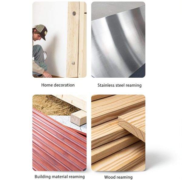 T Handle Tapered Reamer Set, 1/8"-1/2" 3/16"-5/8"Tapered 6 Fluted Chamfer Reaming Woodworker Tool for Steel Wood Alloy-2