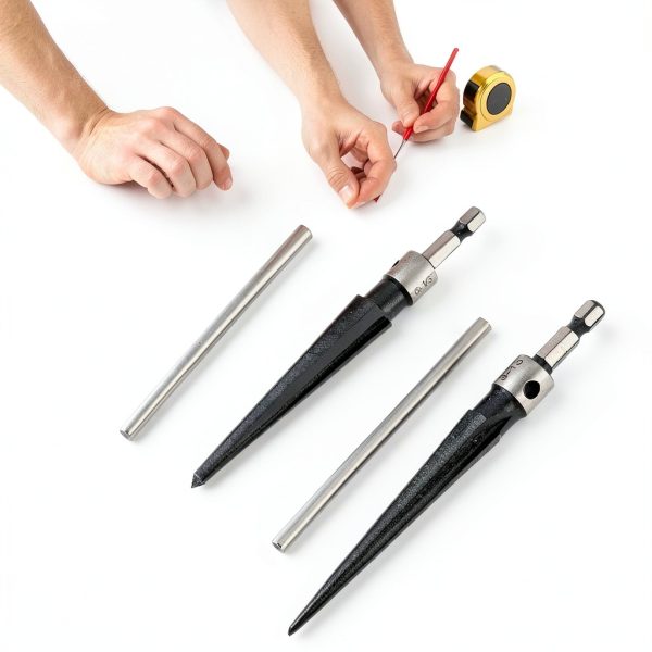 T Handle Tapered Reamer Set, 1/8"-1/2" 3/16"-5/8"Tapered 6 Fluted Chamfer Reaming Woodworker Tool for Steel Wood Alloy-5