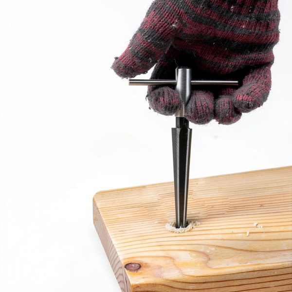 T Handle Tapered Reamer Set, 1/8"-1/2" 3/16"-5/8"Tapered 6 Fluted Chamfer Reaming Woodworker Tool for Steel Wood Alloy-1