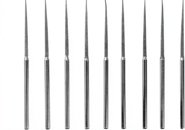 SE 10-Piece Diamond-Coated Tapered Bead Reamer Set for Jewelry Making-0